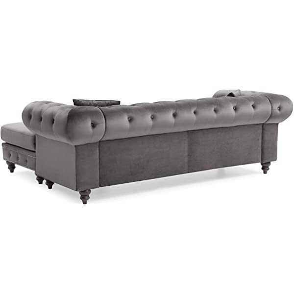 Glory Furniture Nola , Navy Blue Sofa Chaise (3 Boxes), 31