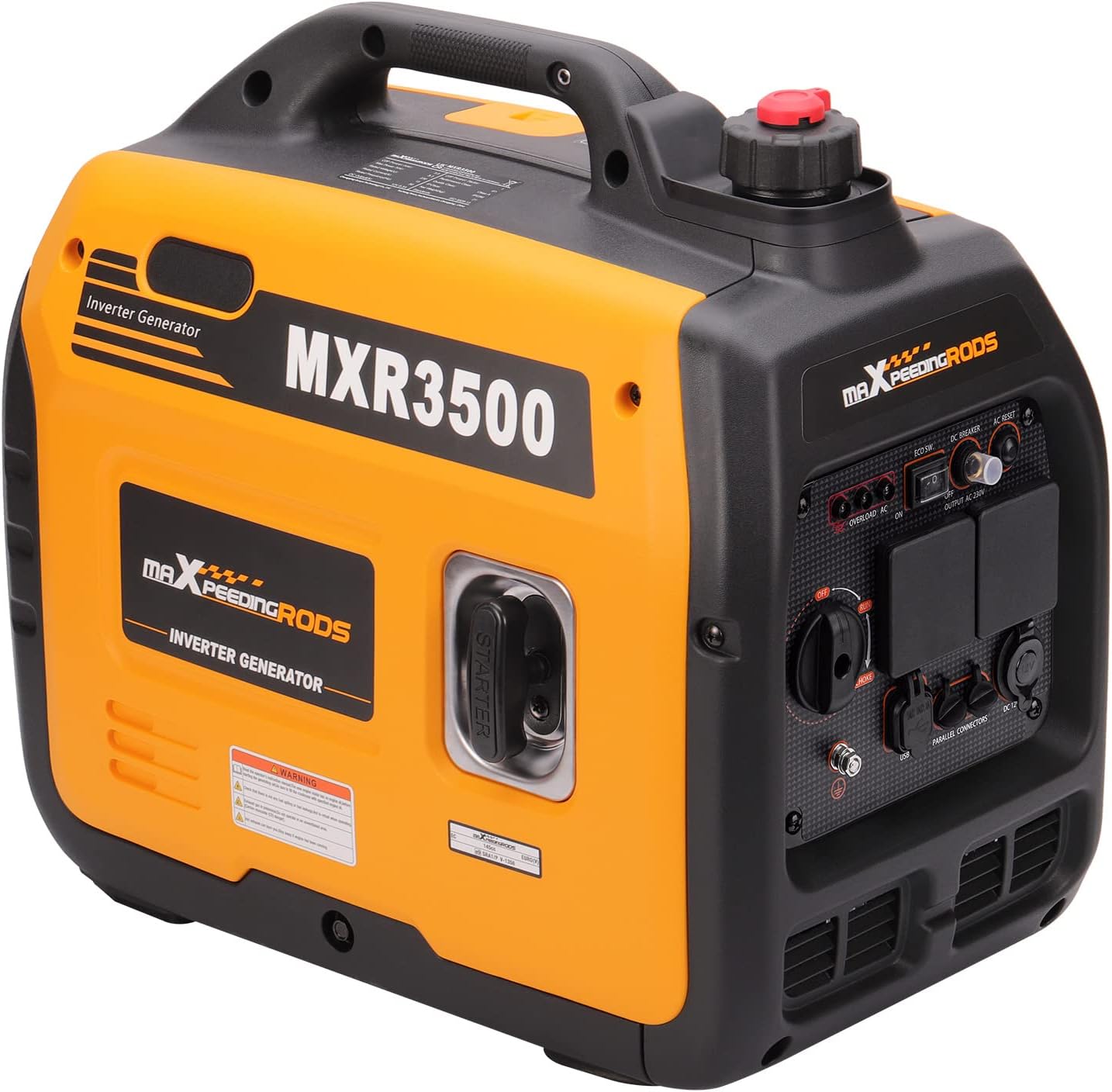 maXpeedingrods 3300W Portable Inverter Generator Gasoline Silent Pure Sine Wave Generator