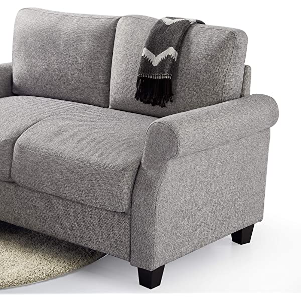 ZINUS Josh Loveseat Sofa / Easy, Tool-Free Assembly, Beige Beige Loveseat Sofa