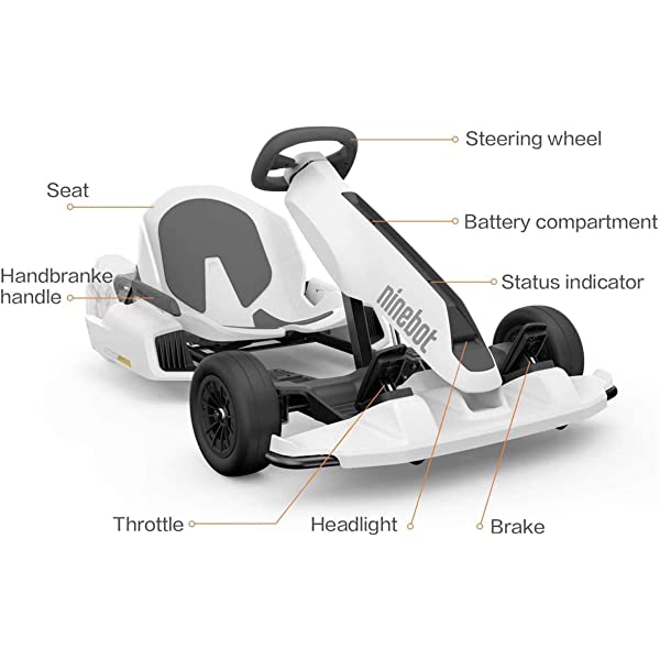 Segway Ninebot Electric GoKart Drift Kit, Outdoor Racer Pedal Car, Ride On Toys (Not Included Ninebot S)