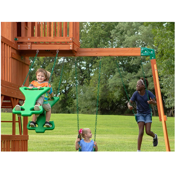Backyard Discovery Skyfort II All Cedar Swingset – Kids – Swing Set