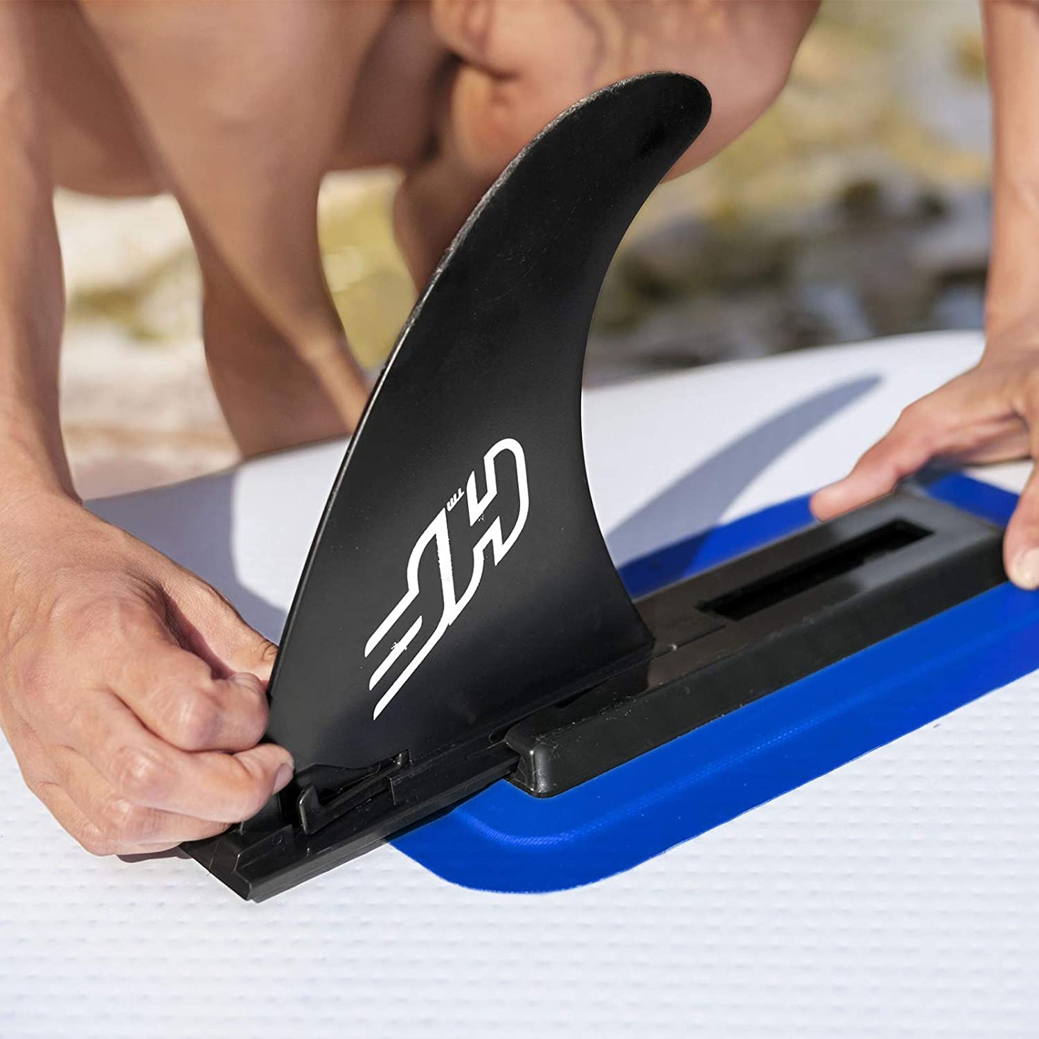 Hydro-Force SUP, Inflatable Stand Up Paddle Board, Complete Set with Kayak Conversion Kit