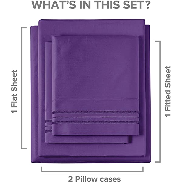 Queen Size Sheet Set - 4 Piece - Hotel Luxury Bed Sheets - Extra Soft - Deep Pockets - Easy Fit - Breathable & Cooling Sheets - Wrinkle Free - Comfy – Dark Grey Bed Sheets - Queens Sheets – 4 PC Queen Grey