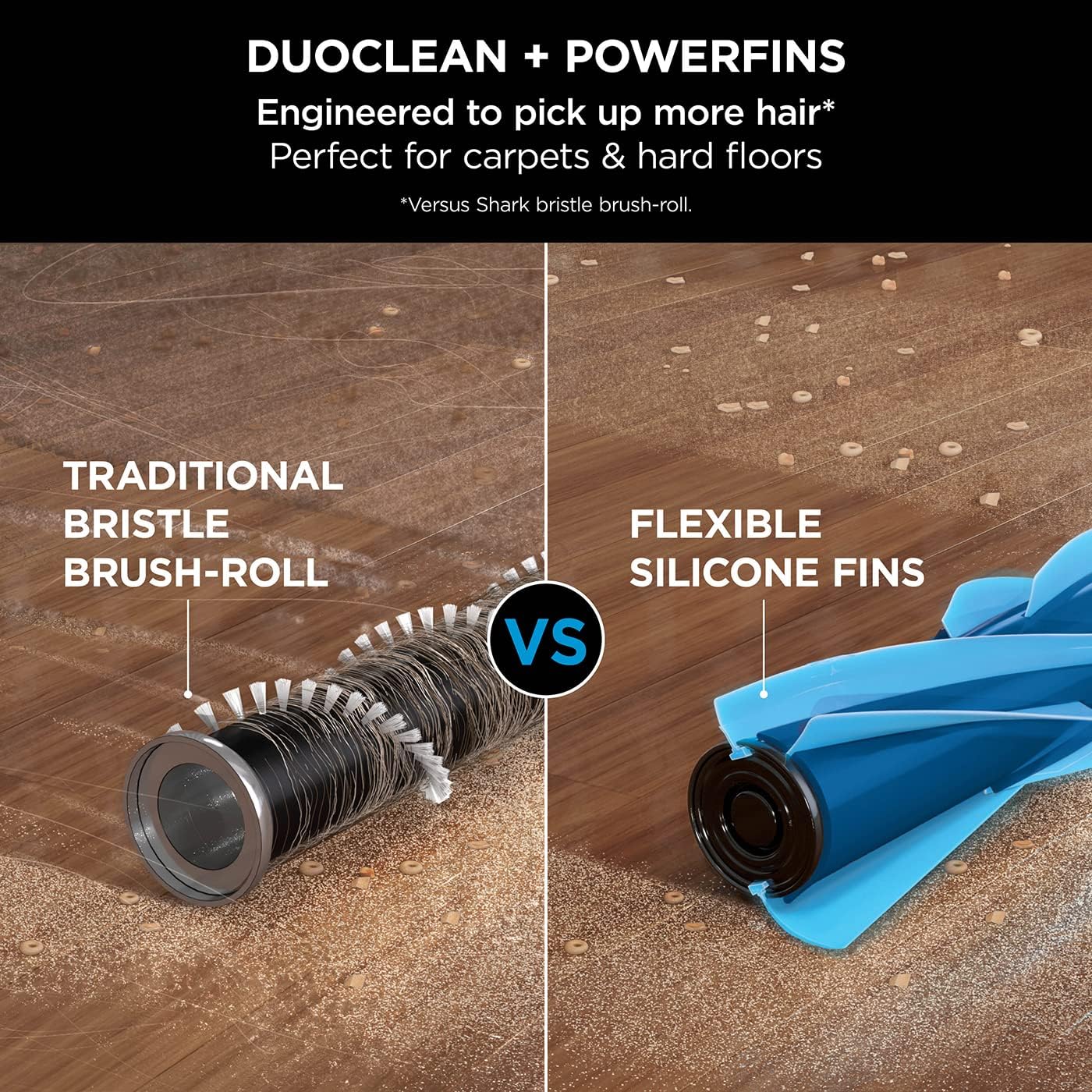 Shark Cordless Stick Vacuum Cleaner with Anti Hair Wrap, 120 Minute Run Time (2 Batteries), Flexible DuoClean Vacuum Cleaner with Motorised Pet, Multi-Surface & Crevice Tools, Black & Blue. IZ320UKT