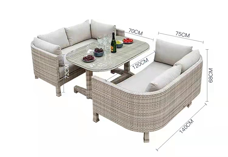 Two double chairs with cushion + table set for limited time limited sale at low price