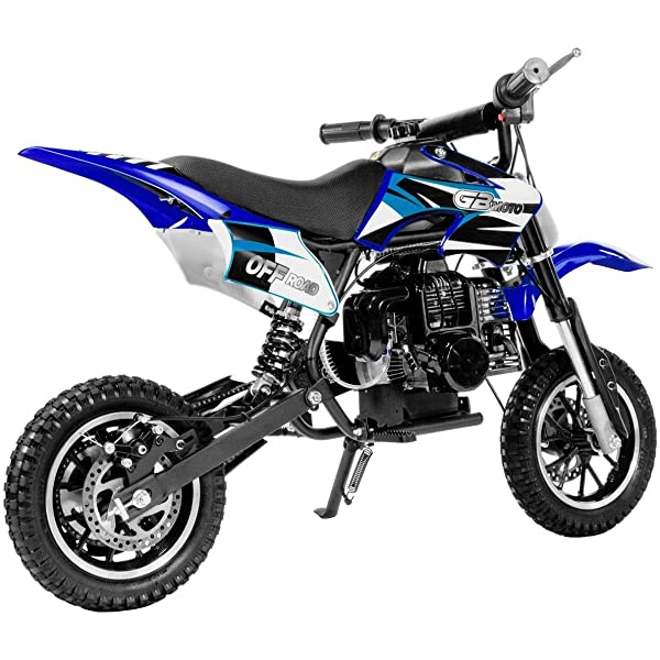 XtremepowerUS 49CC 2-Stroke Gas Power Mini Pocket Dirt Bike Dirt Off Road Motorcycle Ride-on (Blue)