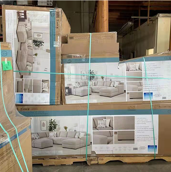 🔍 Previous Next Home Lucca Linen Reversible Sleeper Sectional Sofa Light Gray