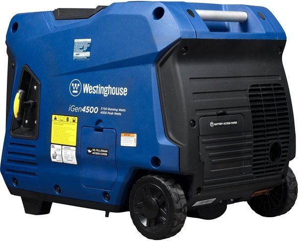 Westinghouse iGen4500 Super Quiet Portable Inverter Generator 3700 Rated & 4500 Peak Watts, Gas