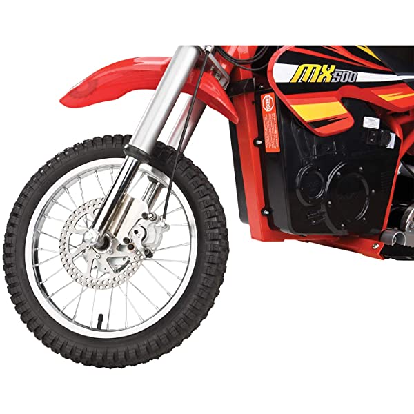 Razor MX500 Dirt Rocket Adult & Teen Ride On High-Torque Electric Motocross Motorcycle Dirt Bike, Speeds up to 15 MPH, Ages 14 and Up, Red