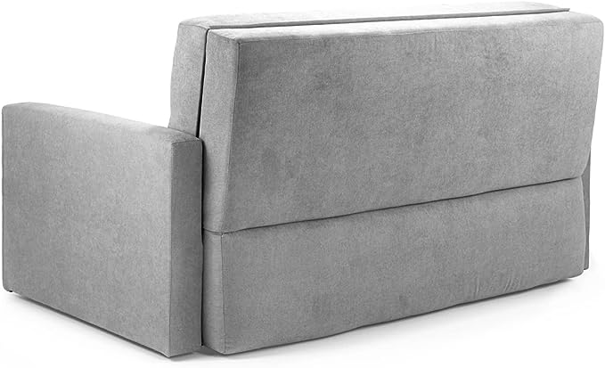 Honeypot Sofabed - Viva 2 Seater Sofabed with Storage - Grey Velvet Fabric Couch with Pull Out Double Sofabed | Setup Included | Made in EU | Built to Last (2 Seater, Plush Grey)