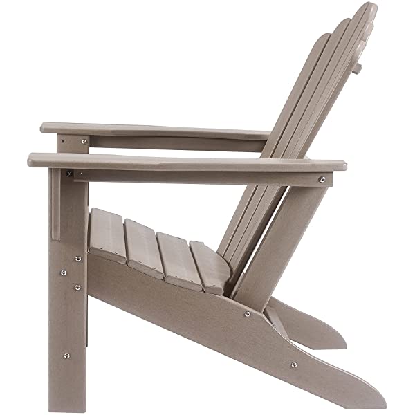 Ehomeline Classic Outdoor Adirondack Chairs with Connecting Plate Set of 3 for Garden Porch Patio Deck Backyard, Weather Resistant Accent Furniture, Blue