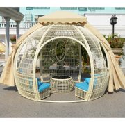 Outdoor gazebo garden courtyard gazebo aluminum alloy rattan awning tent villa attractions simple modern gazebo