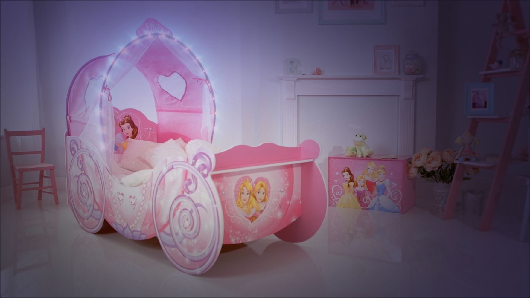 【Furniture】Princess Carriage Kids Toddler Bed by HelloHome, Pink, 160x87.5x136 cm