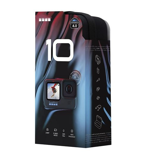 GoPro HERO10 Black-Waterproof sports camera with front LCD and touch screen rear screen, 5.3K60 ultra-high-definition video, 23MP photos, 1080p real-time streaming