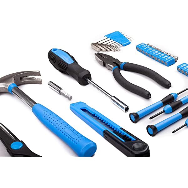 CARTMAN Orange 39-Piece Tool Set - General Household Hand Tool Kit with Plastic Toolbox Storage Case Orange 39pcs