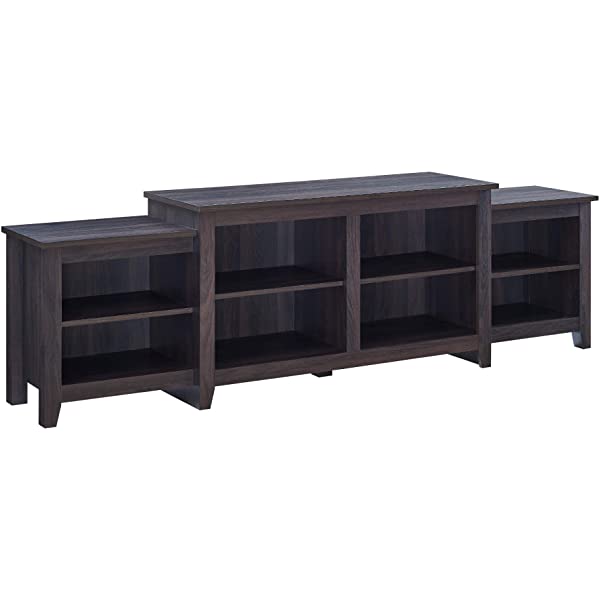 Walker Edison Wren Classic 4 Cubby TV Stand for TVs up to 65 Inches, 58 Inch, Black Black 58 InchTV Stand