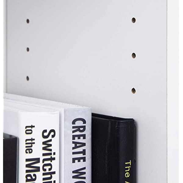 FURINNO JAYA Simple Home 3-Tier Adjustable Shelf Bookcase, White White 3-Tier Bookcase