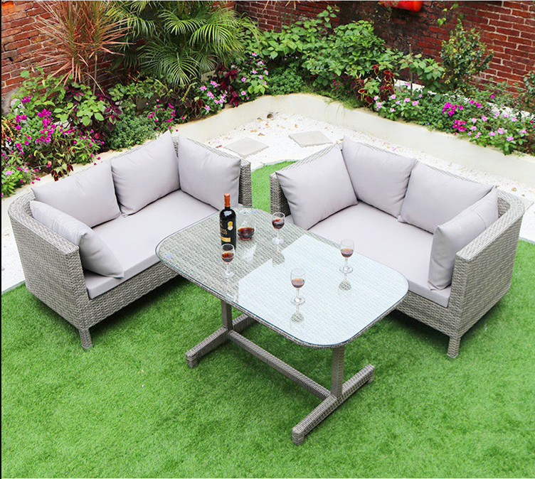 Two double chairs with cushion + table set for limited time limited sale at low price