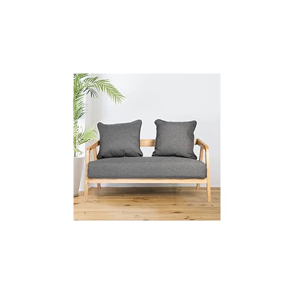 LUCKYERMORE 3-Seat Upholstered Grey Sofa Couch 60