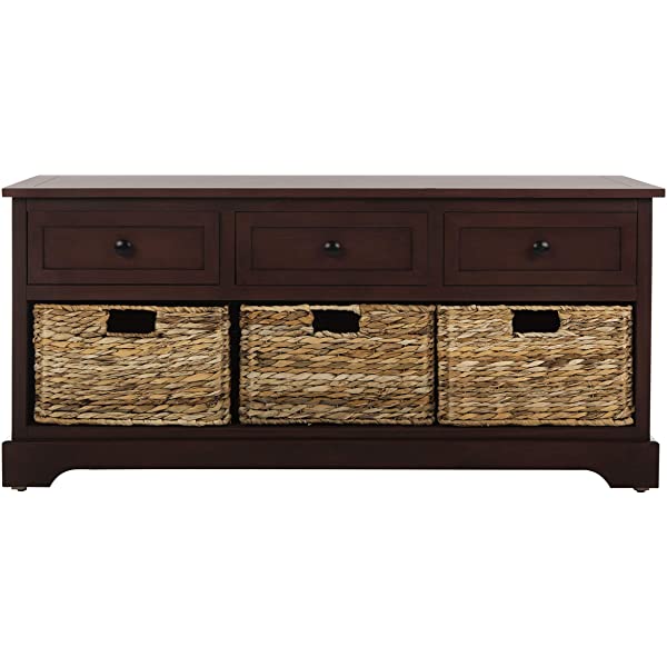 Safavieh American Homes Damien 3-Drawer Storage Unit, Dark Cherry