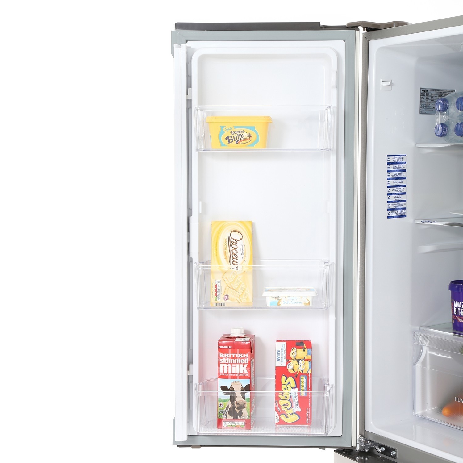 Haier 456 Litre Four Door American Fridge Freezer - Grey HTF-456DM6