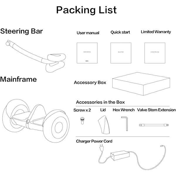Segway Ninebot S and S-Max Smart Self-Balancing Electric Scooter with LED Light, Powerful and Portable, Compatible with Gokart kit Ninebot S, Black