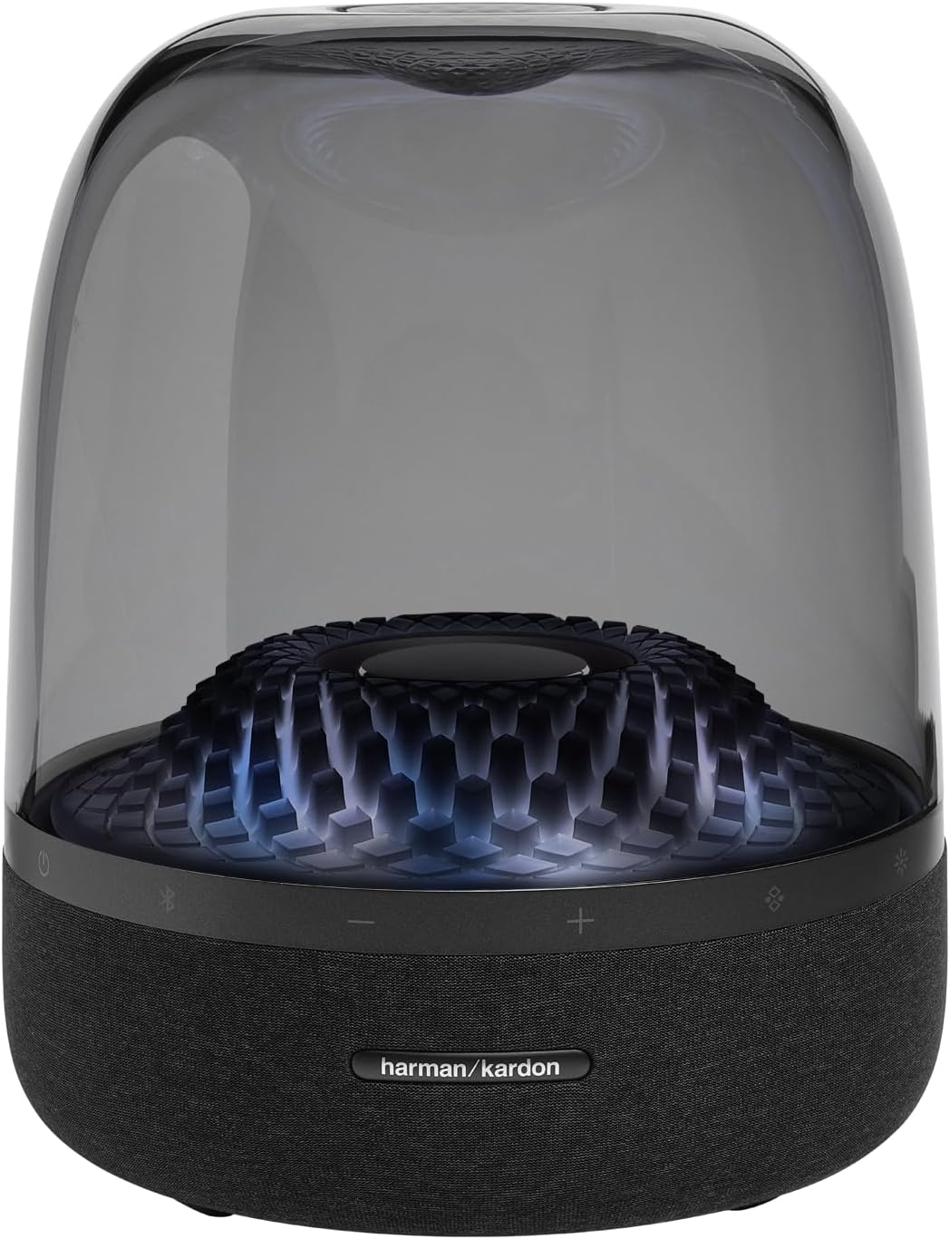 Harman Kardon Aura, Portable Bluetooth Speaker with 360-Degree Audio and Ambient Light, in Black