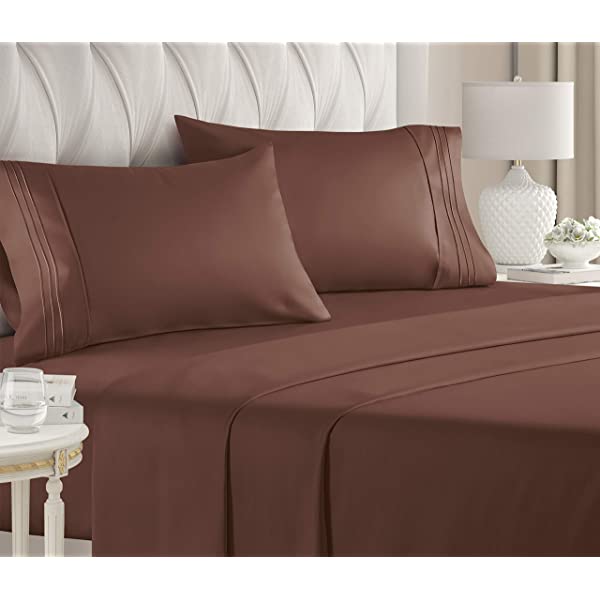 Queen Size Sheet Set - 4 Piece - Hotel Luxury Bed Sheets - Extra Soft - Deep Pockets - Easy Fit - Breathable & Cooling Sheets - Wrinkle Free - Comfy – Dark Grey Bed Sheets - Queens Sheets – 4 PC Queen Grey