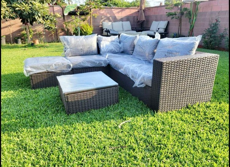 5 patio set wicker outdoor combination sofa