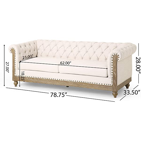 Christopher Knight Home Castalia Sofas, Midnight Black + Dark Brown Midnight Black + Dark Brown Birch Wood