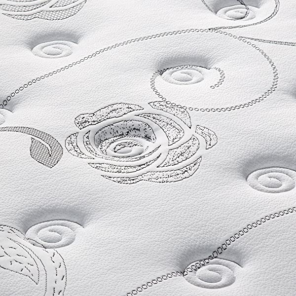 Olee Sleep 13 inch Galaxy Hybrid Gel Infused Memory Foam and Pocket Spring Mattress (Full), White 13 Inch Full