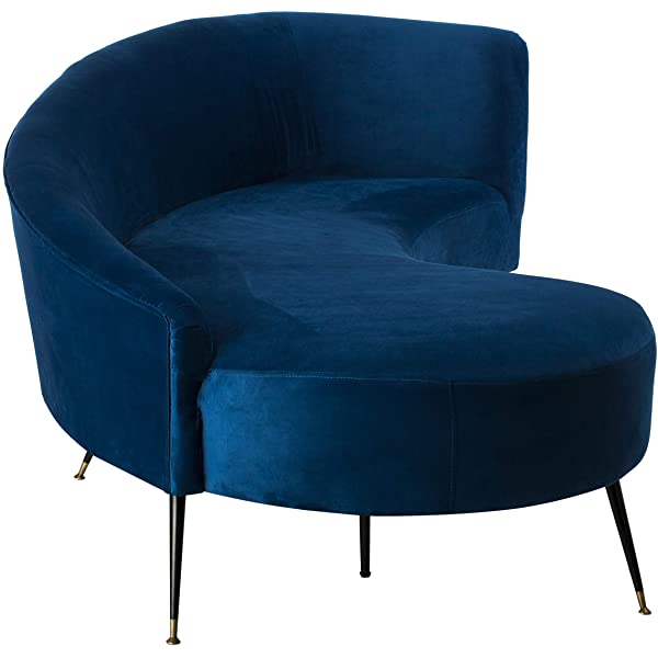 Safavieh Couture Home Evangeline Modern Glam Champagne Velvet and Black Parisian Sofa Champagne/Black